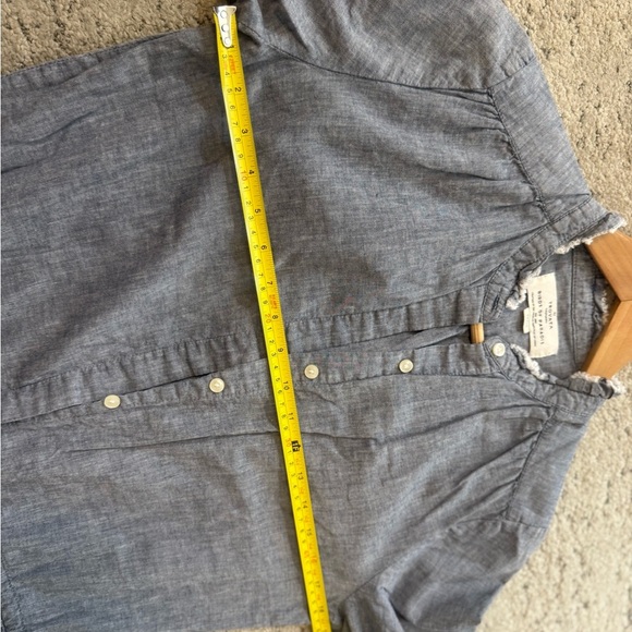 Trovata Birds of Paradise S Mint condition Chambray Blue Jumpsuit with wide leg - Picture 6 of 12